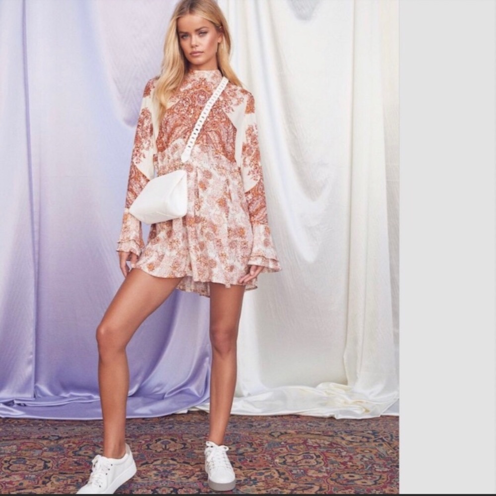 Free People Lady Luck Boho Tunic Ivory Combo M - Picture 9 of 16